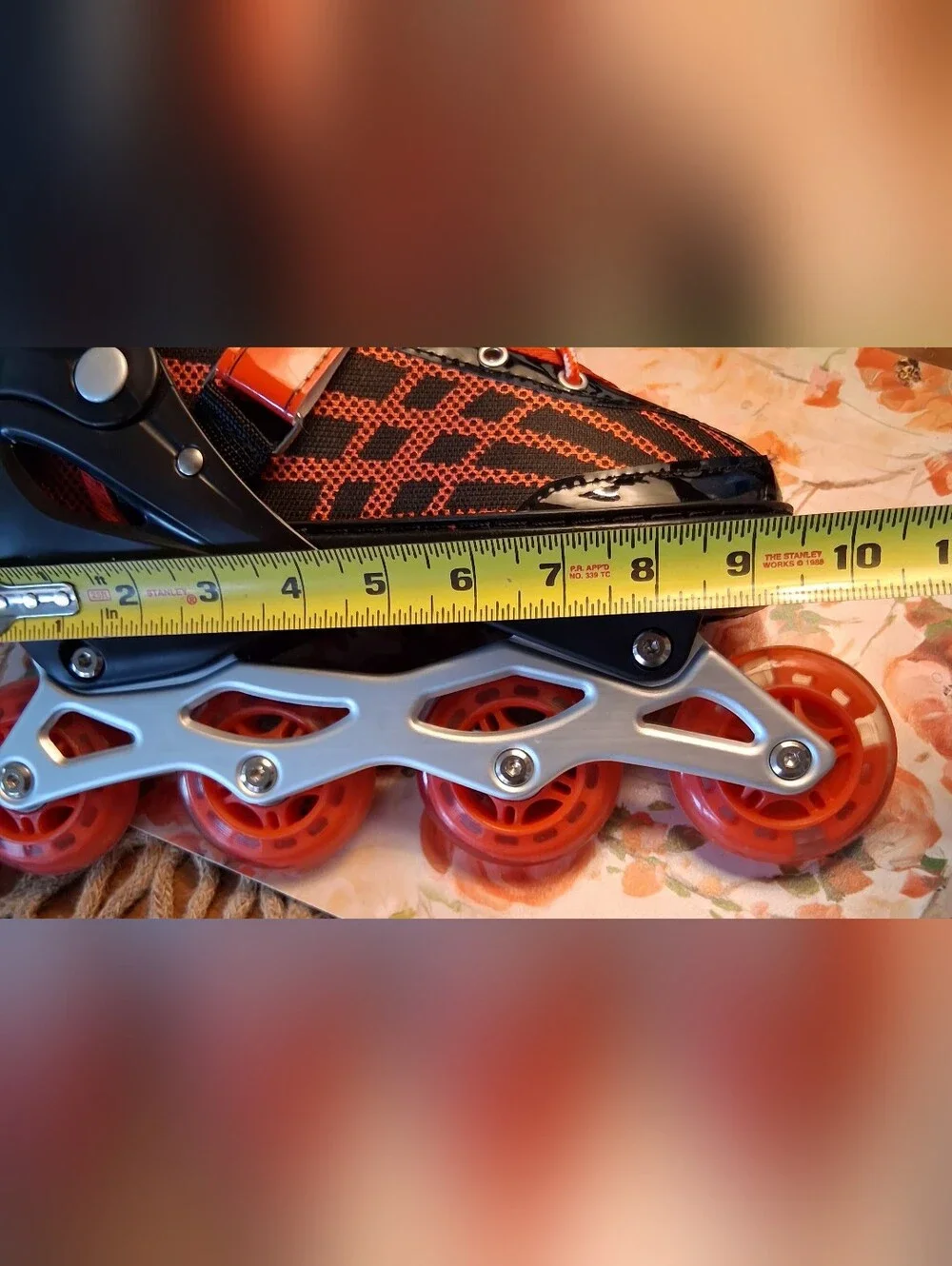 NIB-Youth Red and Black Adjustable Inline Roller Skates